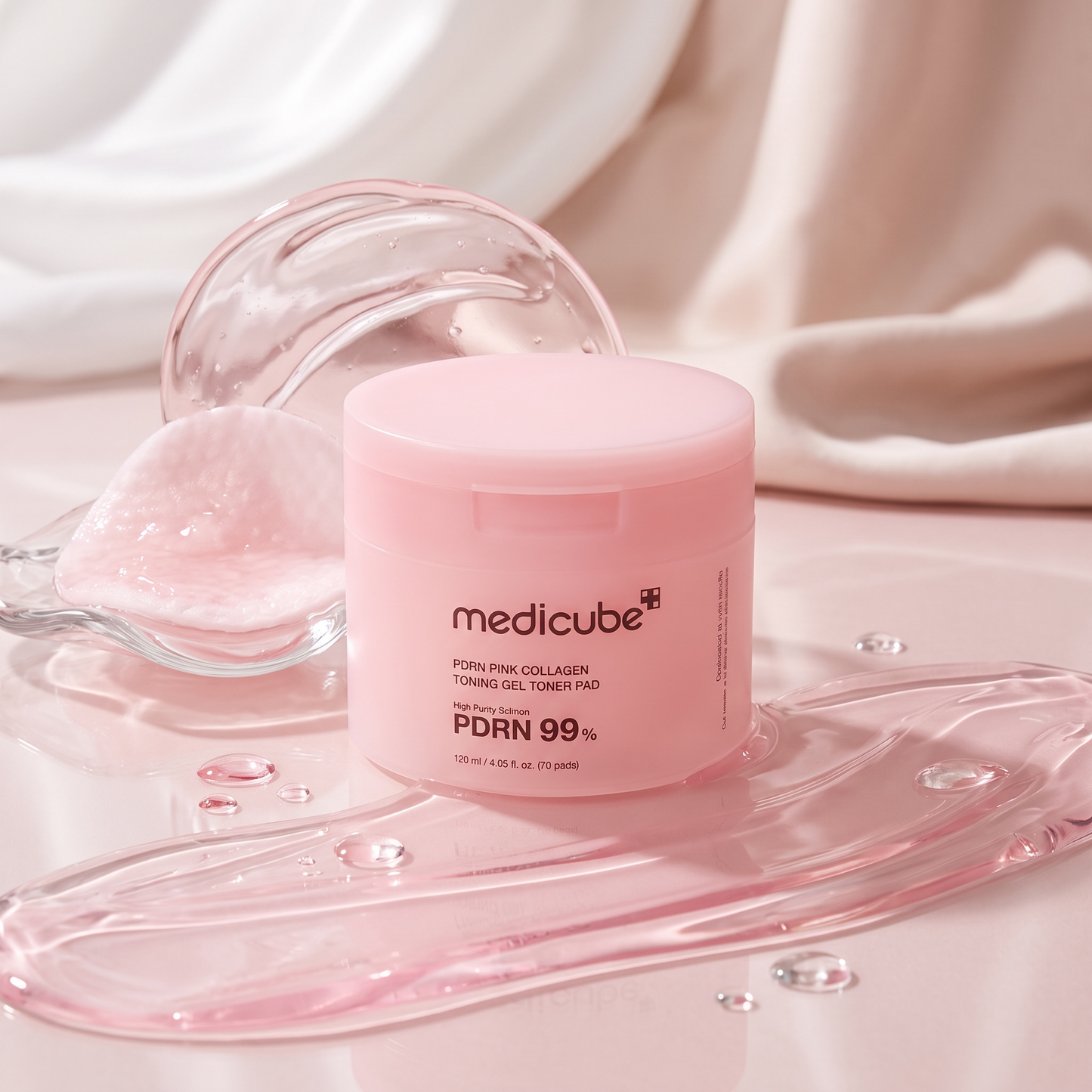 Medicube PDRN Pink Collagen Toning Gel Toner Pad 120ml